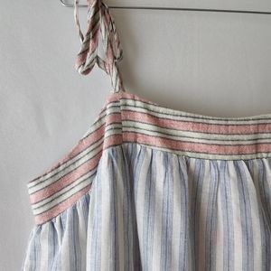 Womens L striped spaghetti strap dress